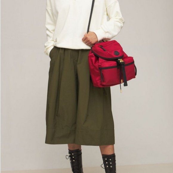 NEW MONCLER Large Dauphine Nylon Backpack In Red - Picture 8 of 13